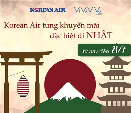 Korean Air mở khuyến mại đặc biệt đi Nhật